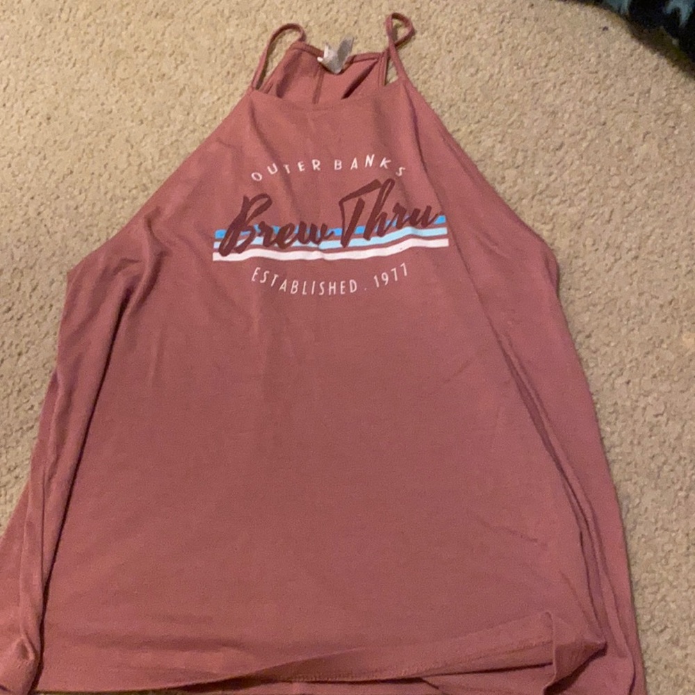 Outer banks brew threw tank top